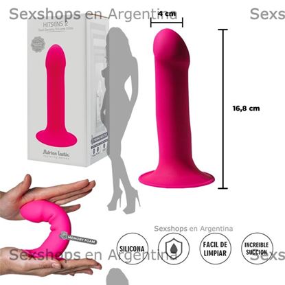 Dildo rosa con sopapa flexible